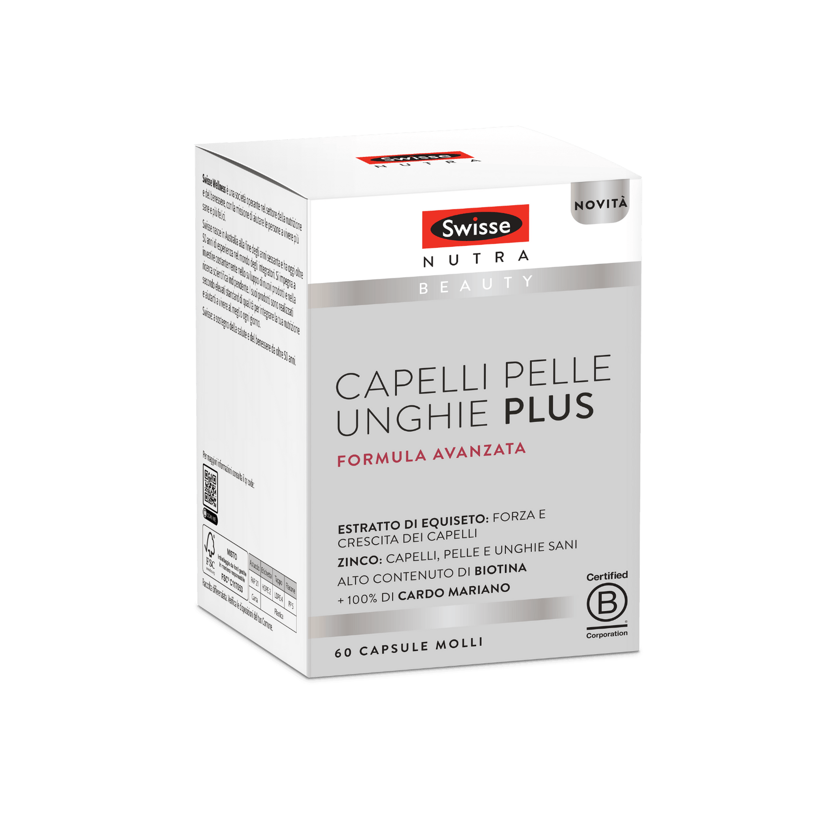 Capelli Pelle Unghie Plus con biotina e cardo mariano - Swisse Italia Capelli Pelle Unghie Plus con biotina e cardo mariano - Swisse Italia